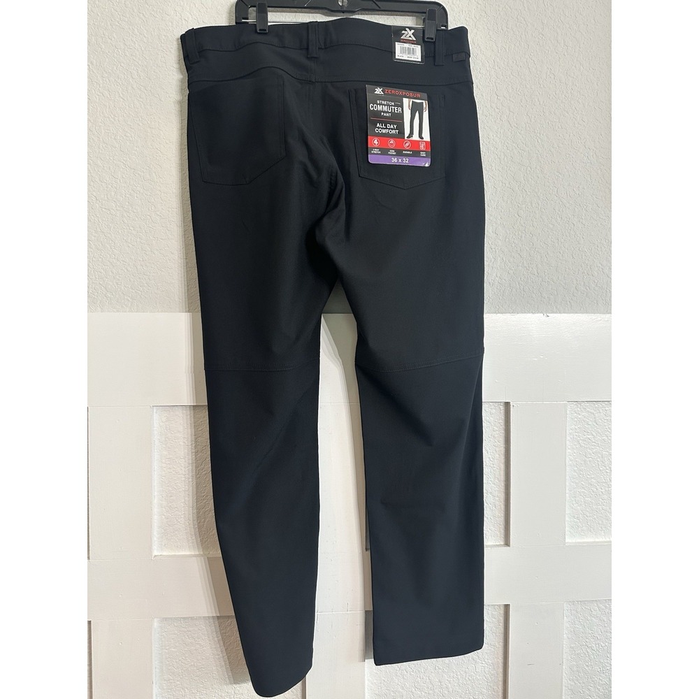 ZEROXPOSUR Stretch Commuter Pant Black Men's 36x32 All Day Comfort New
